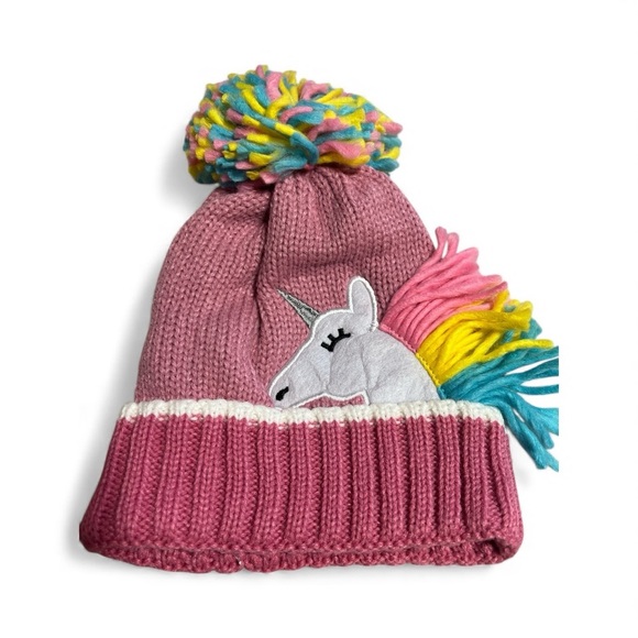 Adorable Pink Unicorn Knit Hat and Gloves Set. NWOT. - Picture 2 of 6